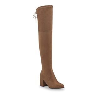Unisa Thigh-High Block Heel Boots, Over-The-Knee- Size 6.5 Like New!